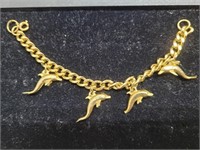 Gold Tone Dalphin Bracelet
