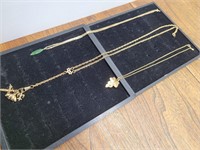 Vintage 3 Gold Tone Unique Necklaces