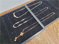 Vintage 3 Gold Tone Unique Necklaces
