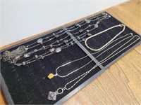 Vintage 4 Various Styled Silver Tone Necklaces