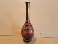 Vintage Silver Inlay Purple Glass Decanter