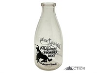Cheyenne Frontier Days 1 QT Milk Dairy Bottle