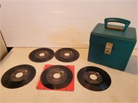 Vintage 2 Elvis & 3 Sam Cooke 45 Records + Teal