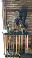 Garden and yard tools and stand