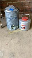 Vintage water cooler and water jug
