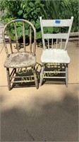 2 antique side chairs