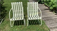 Matching pair of vintage lawn chairs