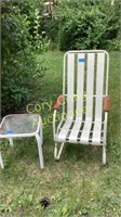 Vintage lawn chair and table