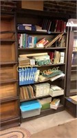 6 shelf book case with content  80 x 43 x 9