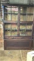 Old 2pc bookcase w/ drawers & doors