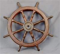19th c. Wood and Iron Ships Wheel