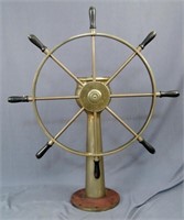 Antique Brass Ships Wheel Lidgerwood Mfg. N.J.