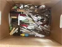 Box of misc silverware