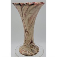 Weller Pottery Marbleized Trumpet Shape Vase ca 1