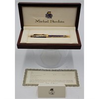 Michael Perchin Fountain Sterling Silver Pen 18K