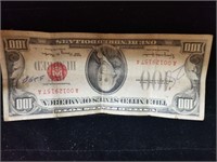 1966 Red Seal 100 Dollar Bill