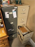 Two 4-Drawer File Cabinets