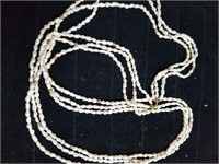 Beaded white stone necklace