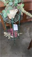 Metal Flower Stand With Vases And Flowers