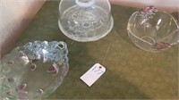 Glass Bowls & Glass Cake Platter