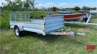 Linamar 5’x10’ utility trailer, rear folding ramp,