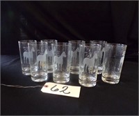 8 KENTUCKY DERBY GLASSES