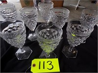8 CUT GLASS GLASSES