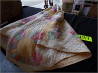 HANDMADE QUILT FULL SIZE (minor stains)