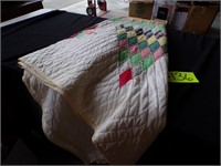HANDMADE QUILT FULL SIZE (minor stains)
