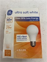 (12x bid) Ultra Soft White 4pk Light Bulbs