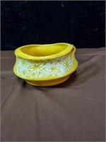 Starburst yellow 1968 McCoy pottery planter