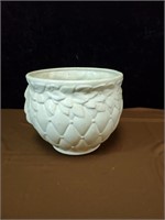 Off white McCoy planter approx 8 inches tall &