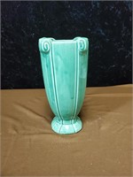 Green McCoy vase approx 8.5 inches tall