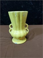 McCoy double handled vase with crack and chip