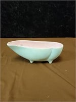 Pink and blue McCoy planter approx 9 inches wide