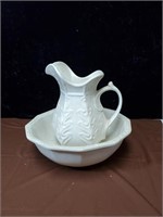 McCoy pottery bowl and pitcher approx 14 inches