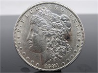 1881- P Morgan Silver Dollar