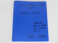 1968-1993 Chicago Cubs Baseball Cards