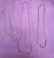 4 Cute Necklaces - see details for gold content