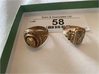 Two Gold Class Rings