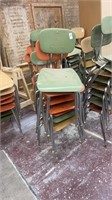 8 school chairs