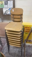 8 school chairs