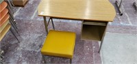 School desk with padded stool. 38 inches x 18