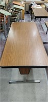 Folding tables adjustable height.  72 x 30 inches