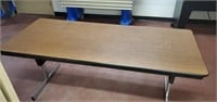 Folding table with adjustable height 72 x 30 inche