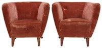 (3) ITALIAN MID-CENTURY MODERN ARMCHAIRS & OTTOMAN