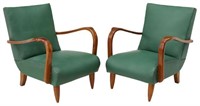 (2) ITALIAN MID-CENTURY MODERN LOUNGE CHAIRS