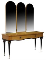 FRENCH MID-CENTURY MODERN MIRRORED DRESSING TABLE