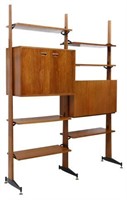 ITALIAN MID-CENTURY MODERN TEAK MODULAR WALL UNIT