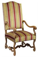 FRENCH LOUIS XIV STYLE UPHOLSTERED FAUTEUIL